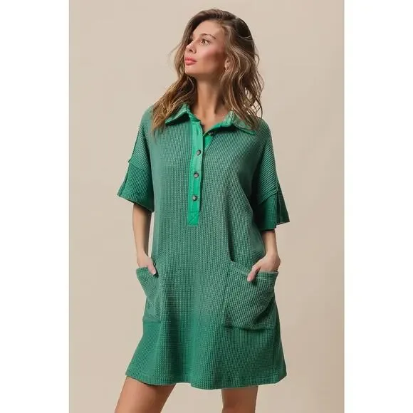 BiBi Dip Dye Mineral Washed Knit Dress - Picture 7 of 9